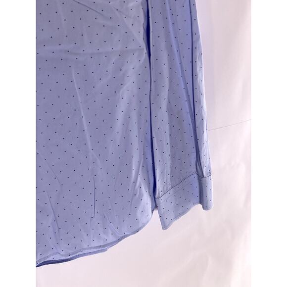 MARCS Men's Light Blue Micro Dot Regular Fit Button-Up Long Sleeve Shirt SZ M - Picture 6 of 10